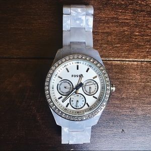 Crystal Fossil Watch